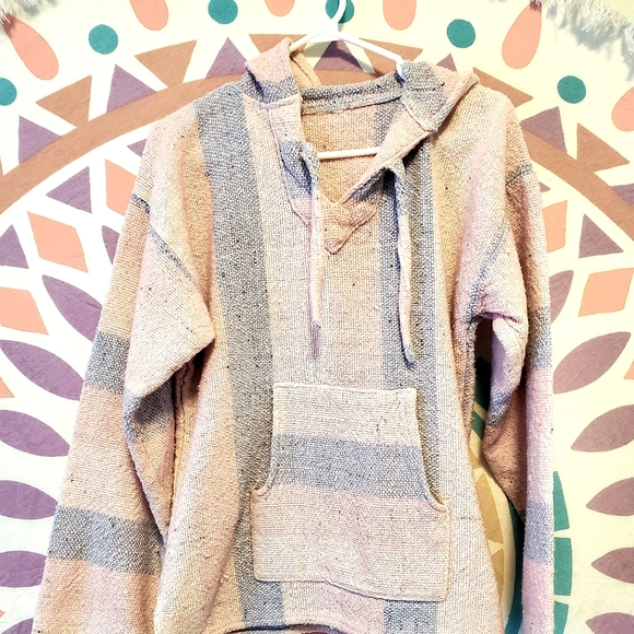 🍭3 x $25*  Baja Hoodie / Sweater in Baby pink *minor flaws* Sz Lrg - Picture 9 of 9